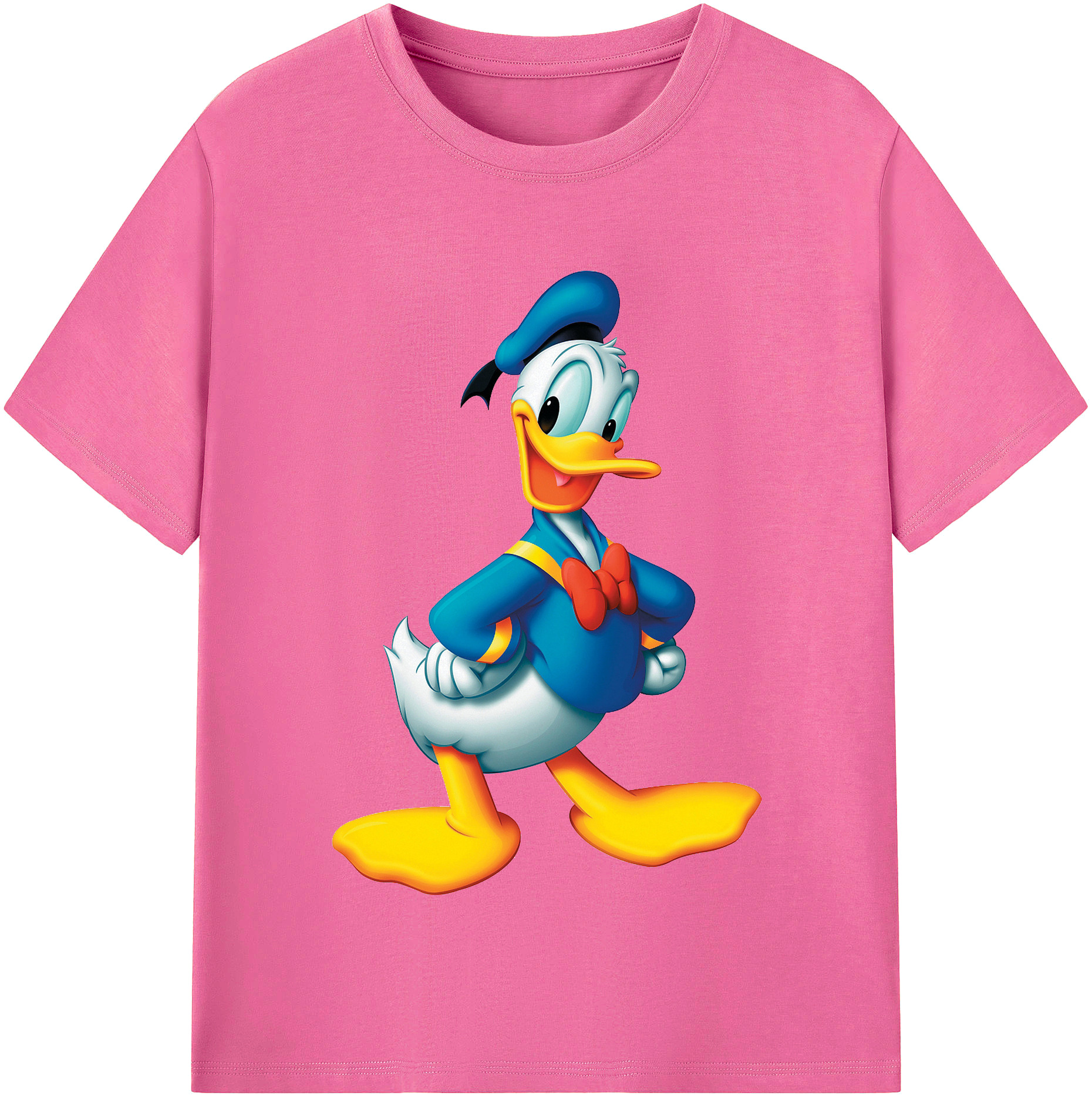 （画像用） ミッキーマウス Mickey Mouse レディースカジュアルプリントTシャツ（綿100％）